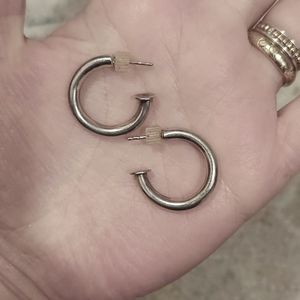 Sterling silver hoops